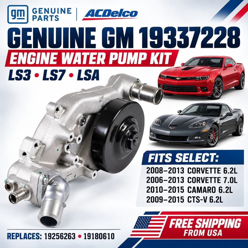 Genuine GM 19337228 Engine Water Pump Kit OEM LS3 LS7 LSA Corvette Camaro